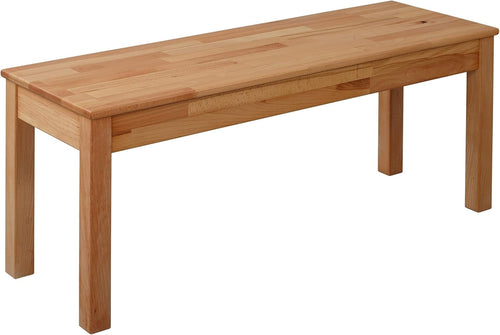 Beech Solid Wood Dining Bench Tomas - Durable Modern Wooden Seat 100x35x45cm