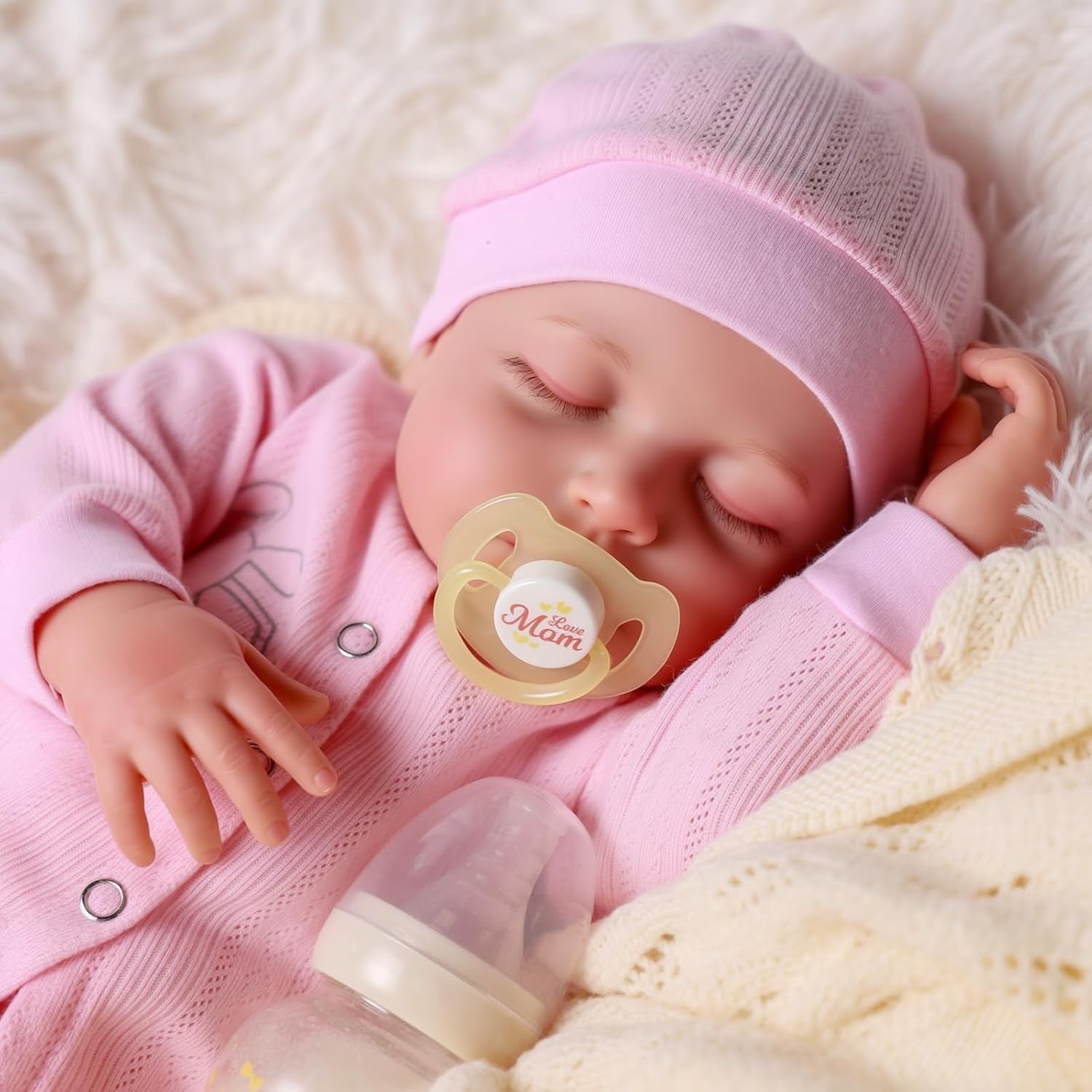 17” Reborn Baby Doll Sleeping Girl Soft Body Newborn Set