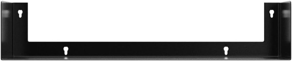 Black Floating Wall Shelves Set of 6 CD DVD Storage Metal Bookshelf
