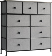 9 Drawer Fabric Chest Storage Organizer Bedroom Living Room Nursery
