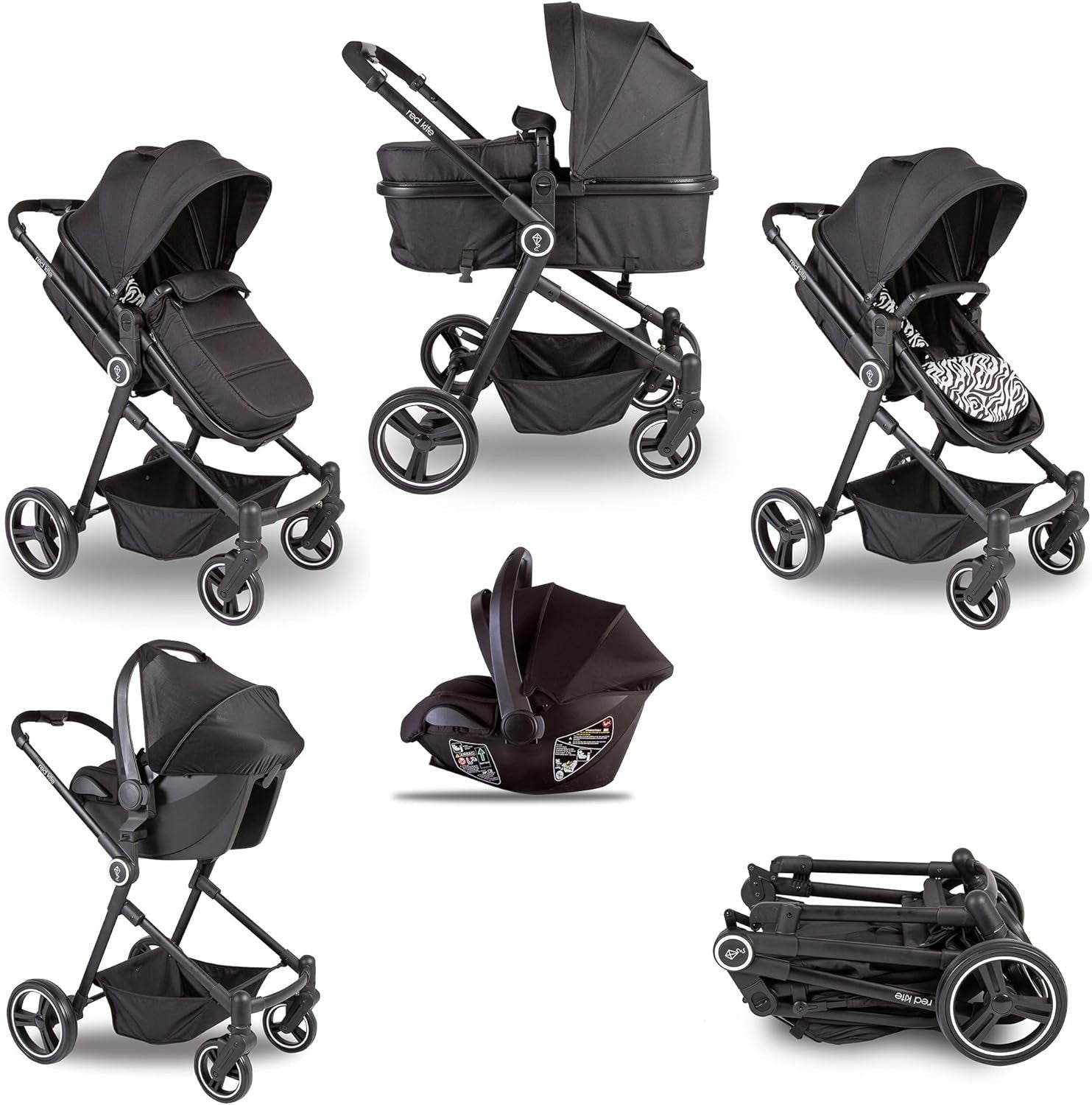Baby Travel System Pushchair Pram i-Size Car Seat Newborn to 23kg