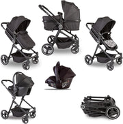 Baby Travel System Pushchair Pram i-Size Car Seat Newborn to 23kg