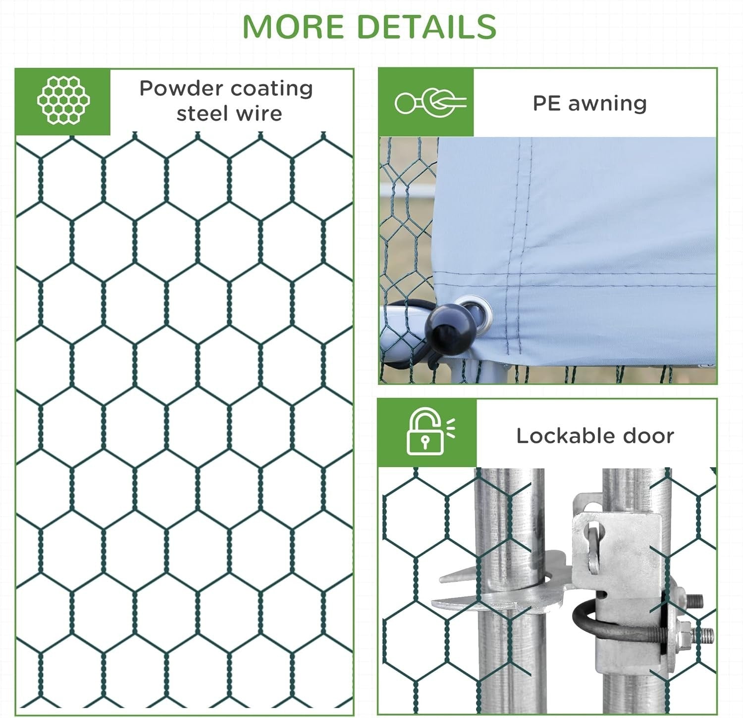 Extra Large Walk In Chicken Run Galvanised Outdoor Enclosure 12–18 Hens