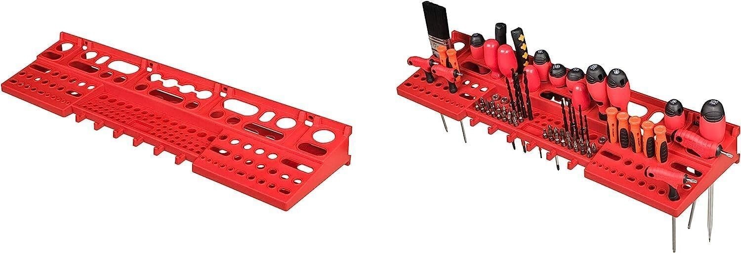 Wall Mounted Tool Peg Board Garage Storage Rack Workshop Organizer