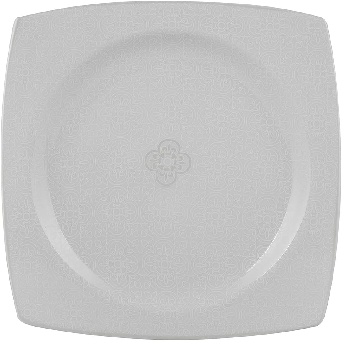 24pc White Porcelain Dinner Set Square Plates Bowls Elegant Tableware
