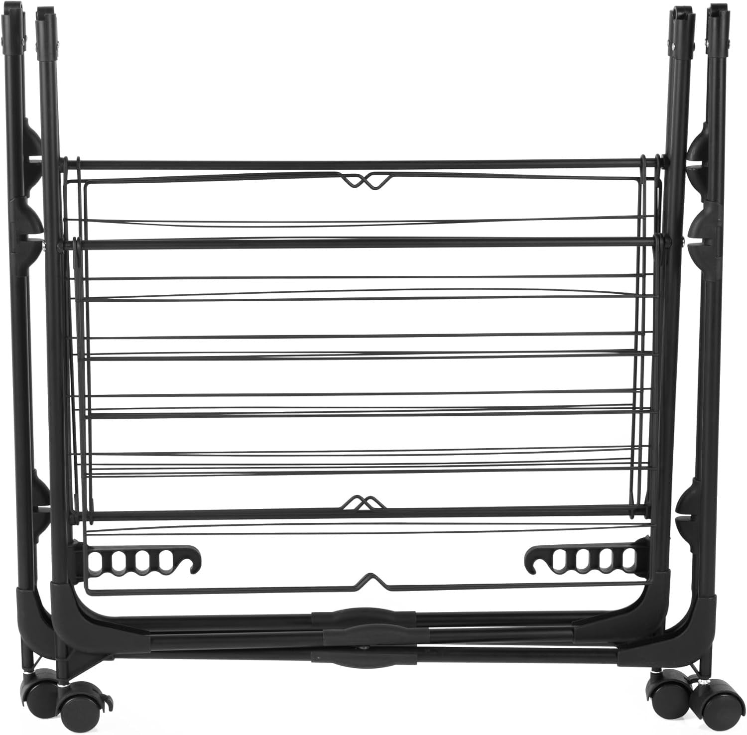 3 Tier Tower Laundry Drying Rack Folding Clothes Stand with Wheels Indoor