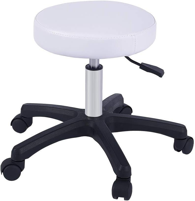 Reclining Beauty Bed Massage Table Adjustable Salon Spa Tattoo Chair Set White
