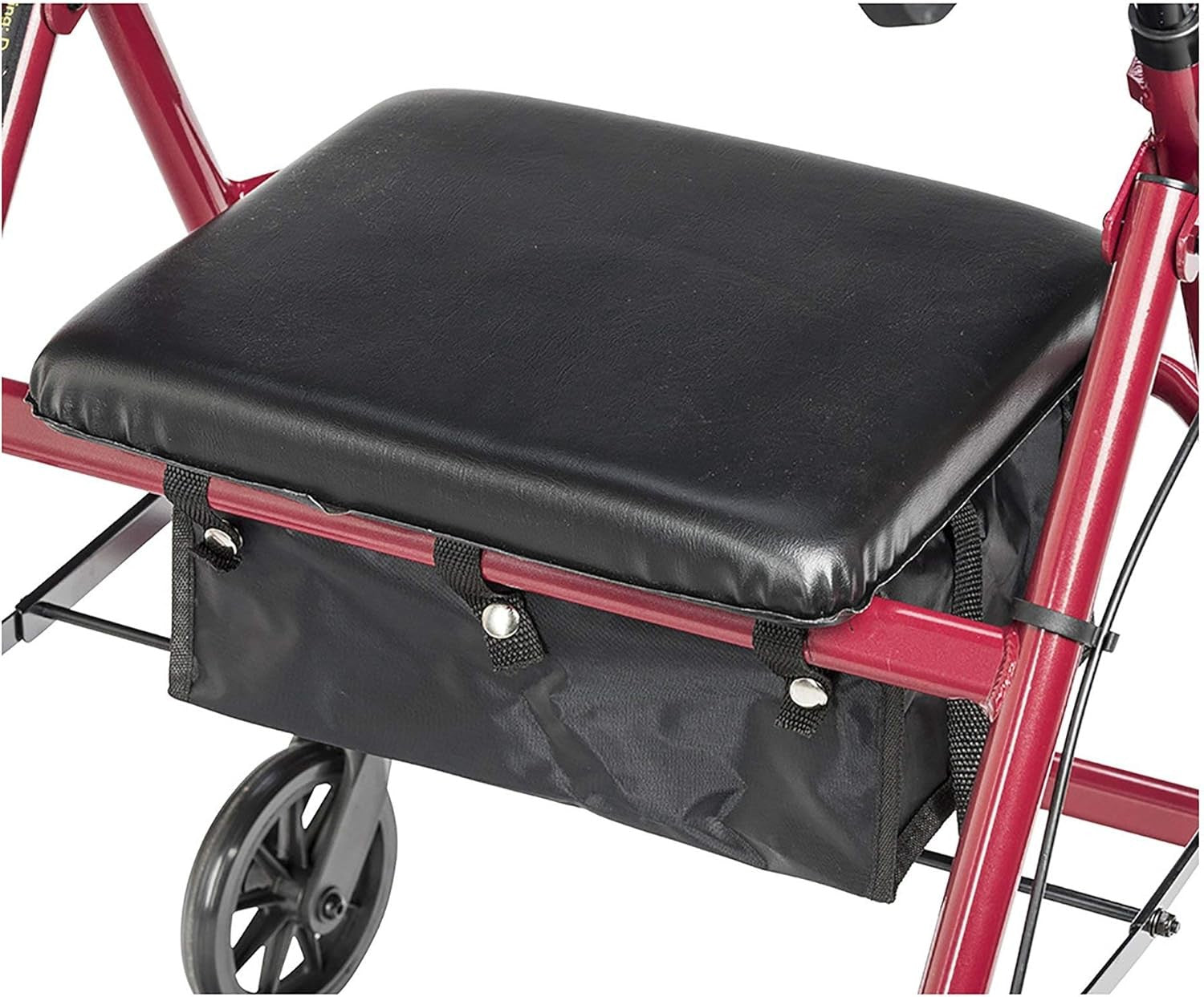 Lightweight 4 Wheel Rollator Walker with Seat Back Support Brakes