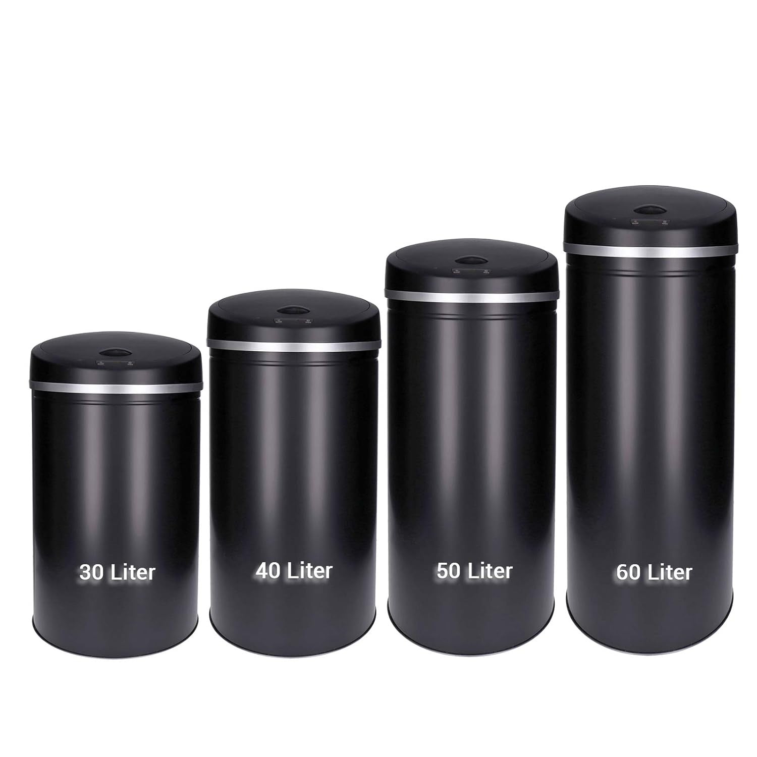 50L Automatic Sensor Kitchen Bin Touchless Soft Close Black