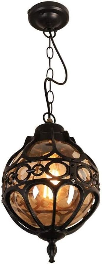 IP65 Outdoor Hanging Lantern Black Mediterranean Pendant E27 Lamp