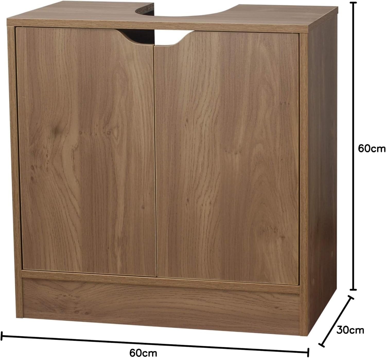 Oak Bathroom Sink Cabinet Unit Under Basin Cupboard Storage Furniture