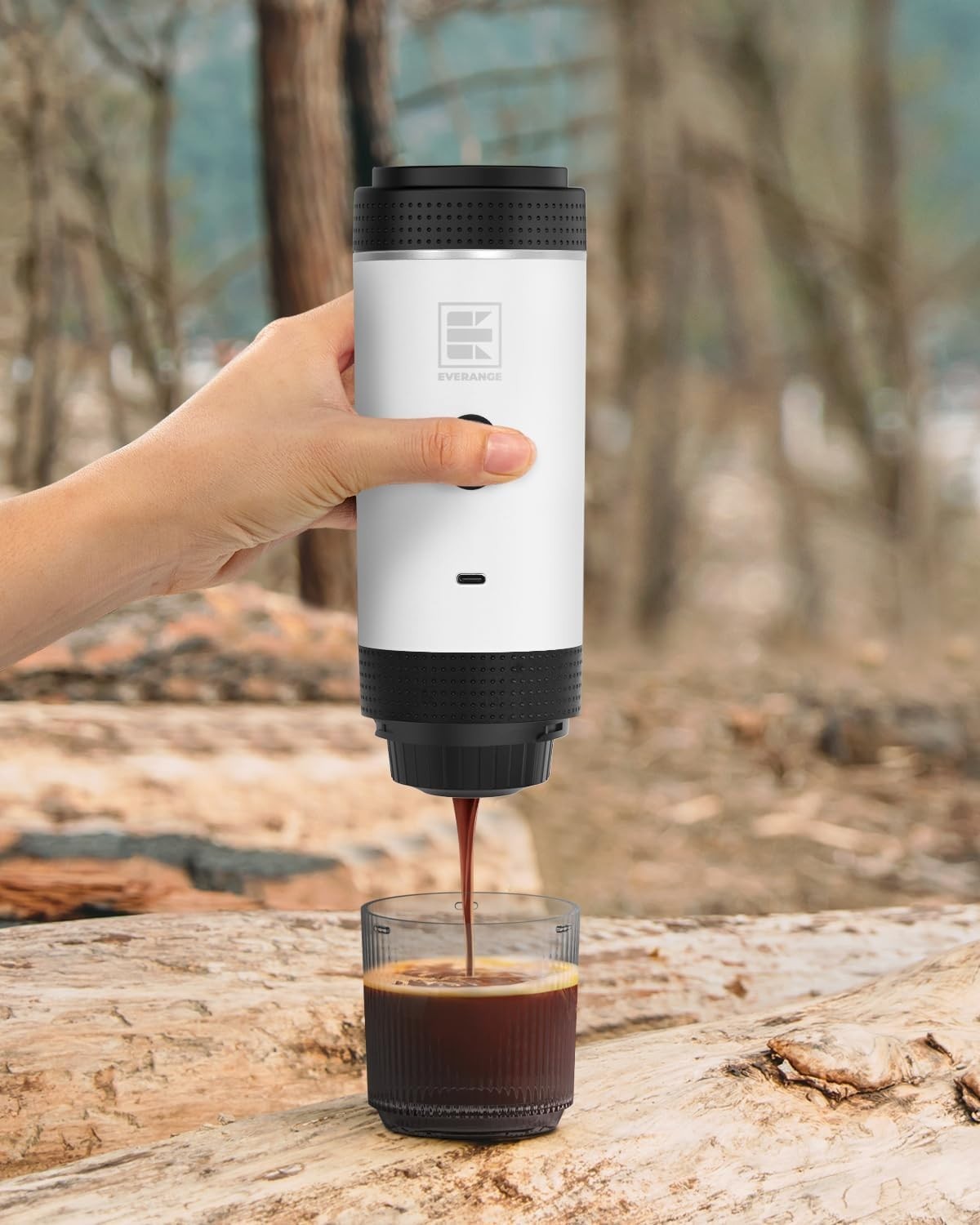 Fast Heat 20Bar Portable Espresso Maker Travel Coffee Machine for Pods & Ground