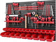 Wall Mounted Tool Peg Board Set Garage Workshop Storage Organizer