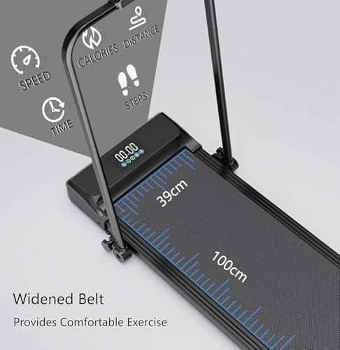 Foldable Home Treadmill 1-12KM/H Portable Walking Running Machine with Remote