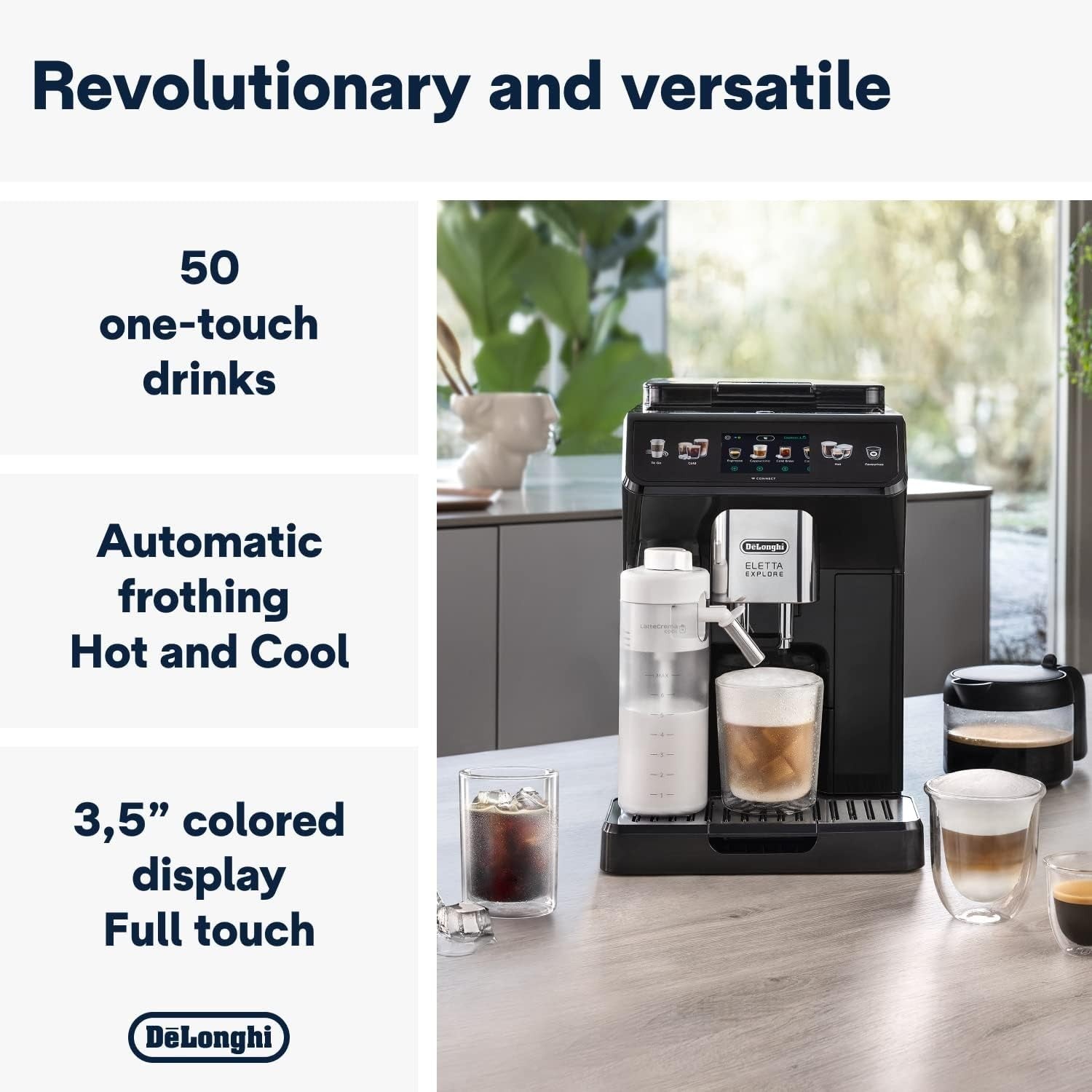 Cold Brew & Hot Coffee Machine | LatteCrema System | Touch Display | Bean-to-Cup