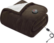 Electric Heated Throw Blanket 130x160cm 10 Heat Levels Auto Off Washable