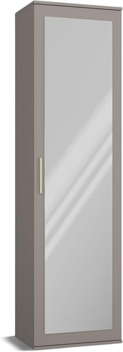 Modern Clay Wardrobe with Drawers, Hooks & Shoe Storage | Slim 180cm