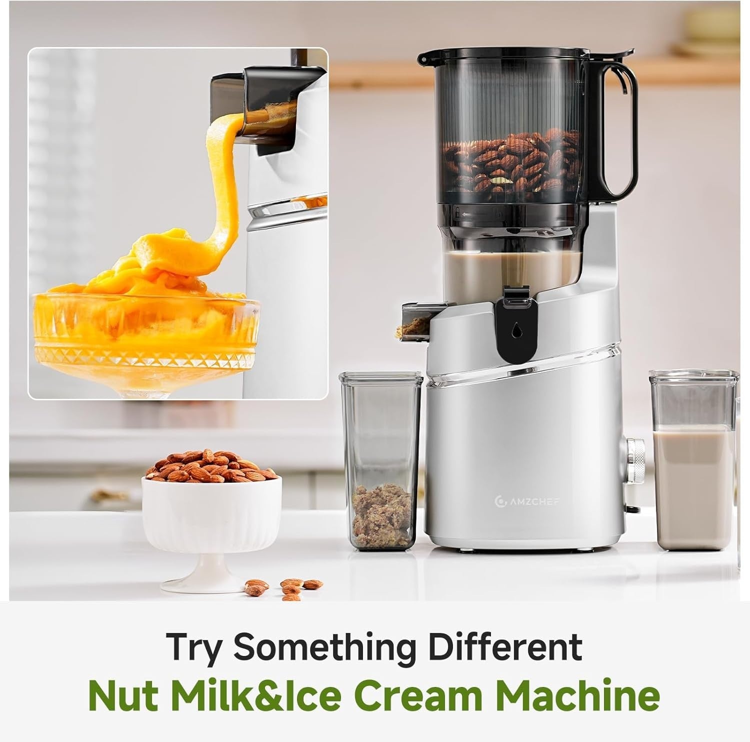 Cold Press Juicer 135mm Wide Feed Opening 250W Auto Feed High Yield