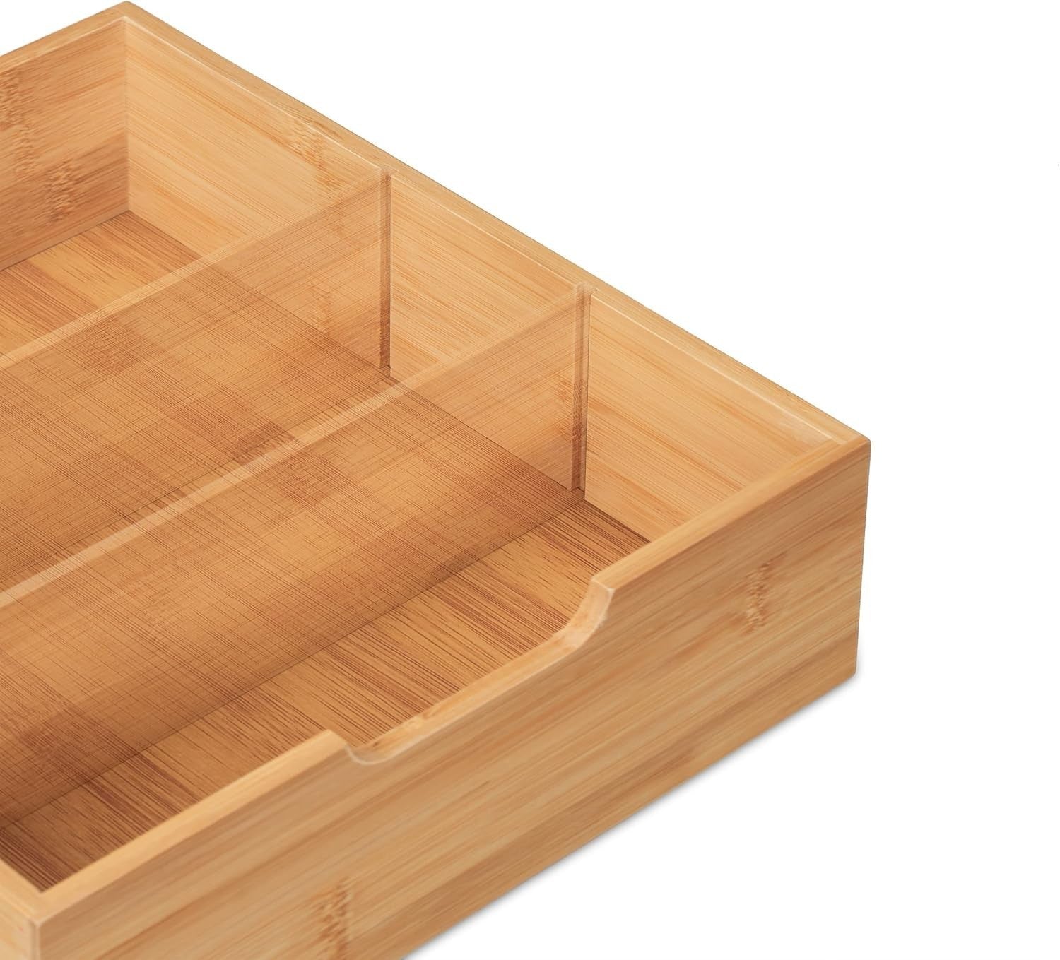 Bamboo Desk Organiser with 3 Drawers & Adjustable Compartments – Office Storage