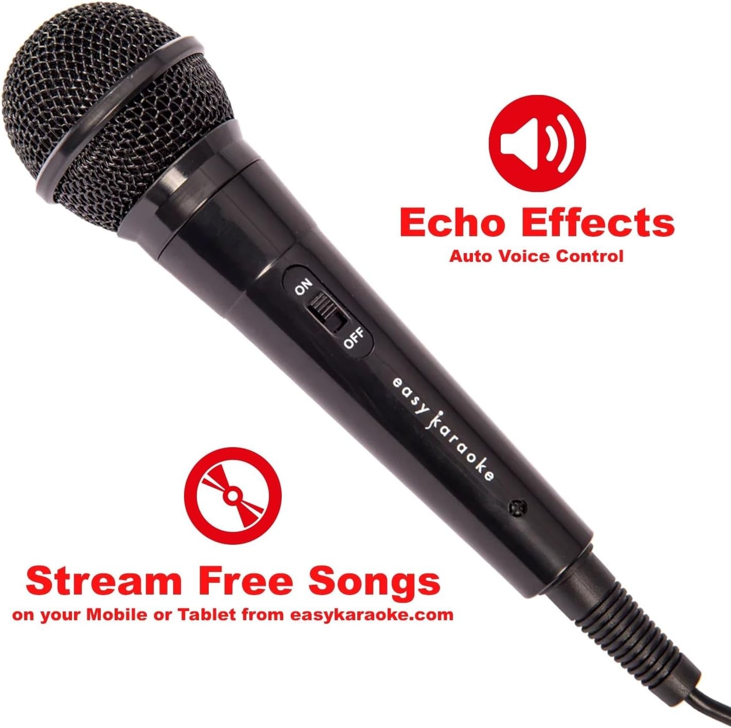 Black Bluetooth Karaoke Machine with Mic AUX MP3 Headphone Jack