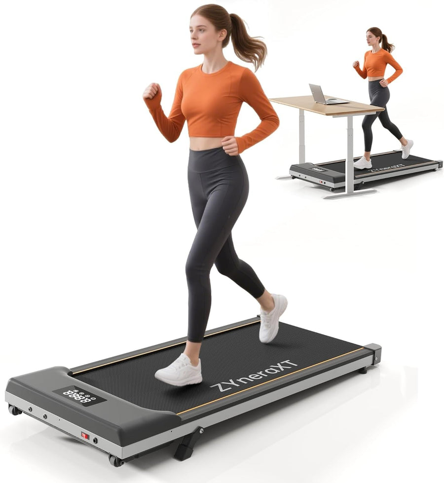 Foldable Walking Treadmill 2-in-1 2.0HP Motor Incline LED Display Home Gym