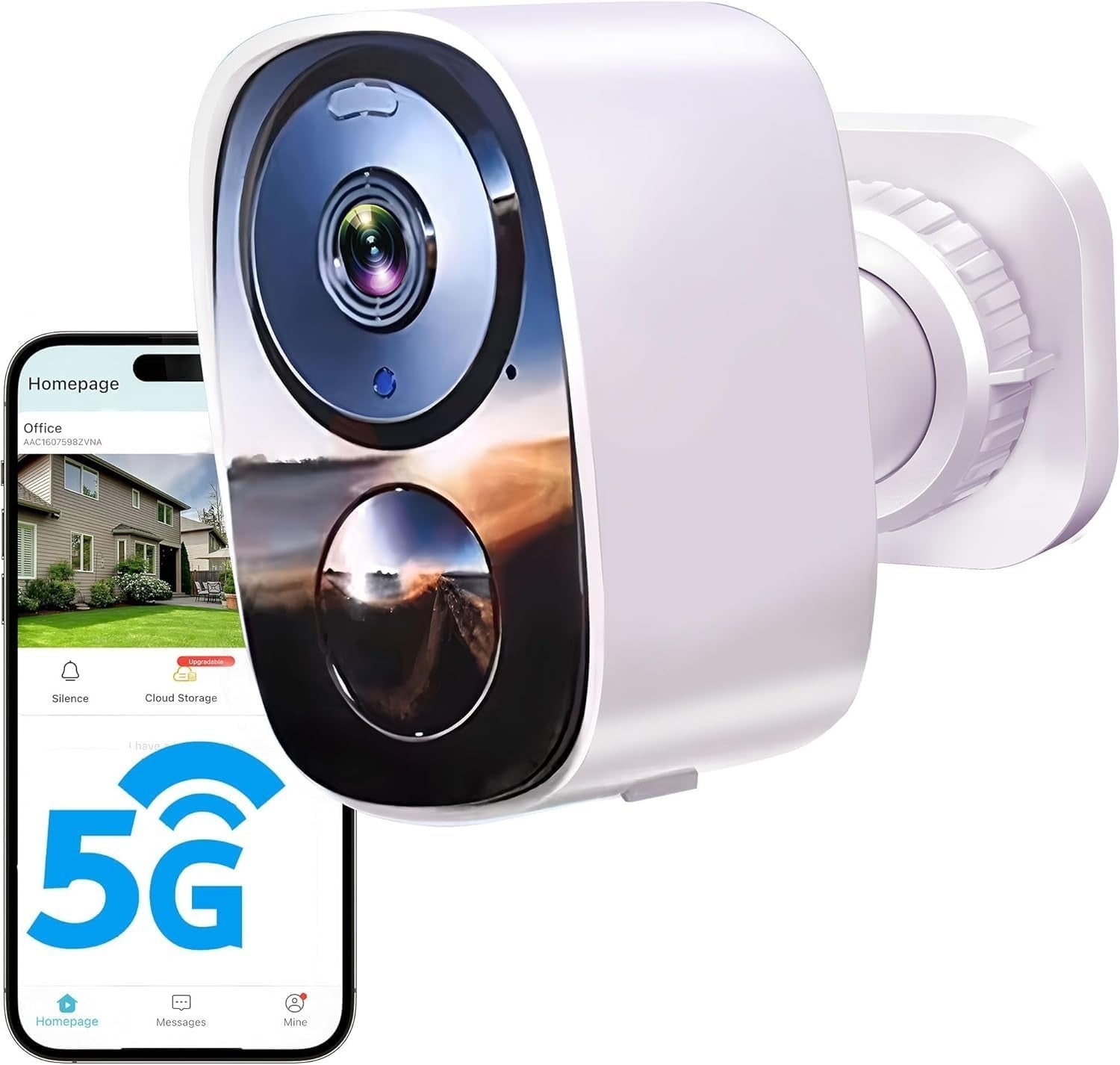 2K Wireless Security Camera Outdoor 5GHz WiFi Color Night Vision IP66