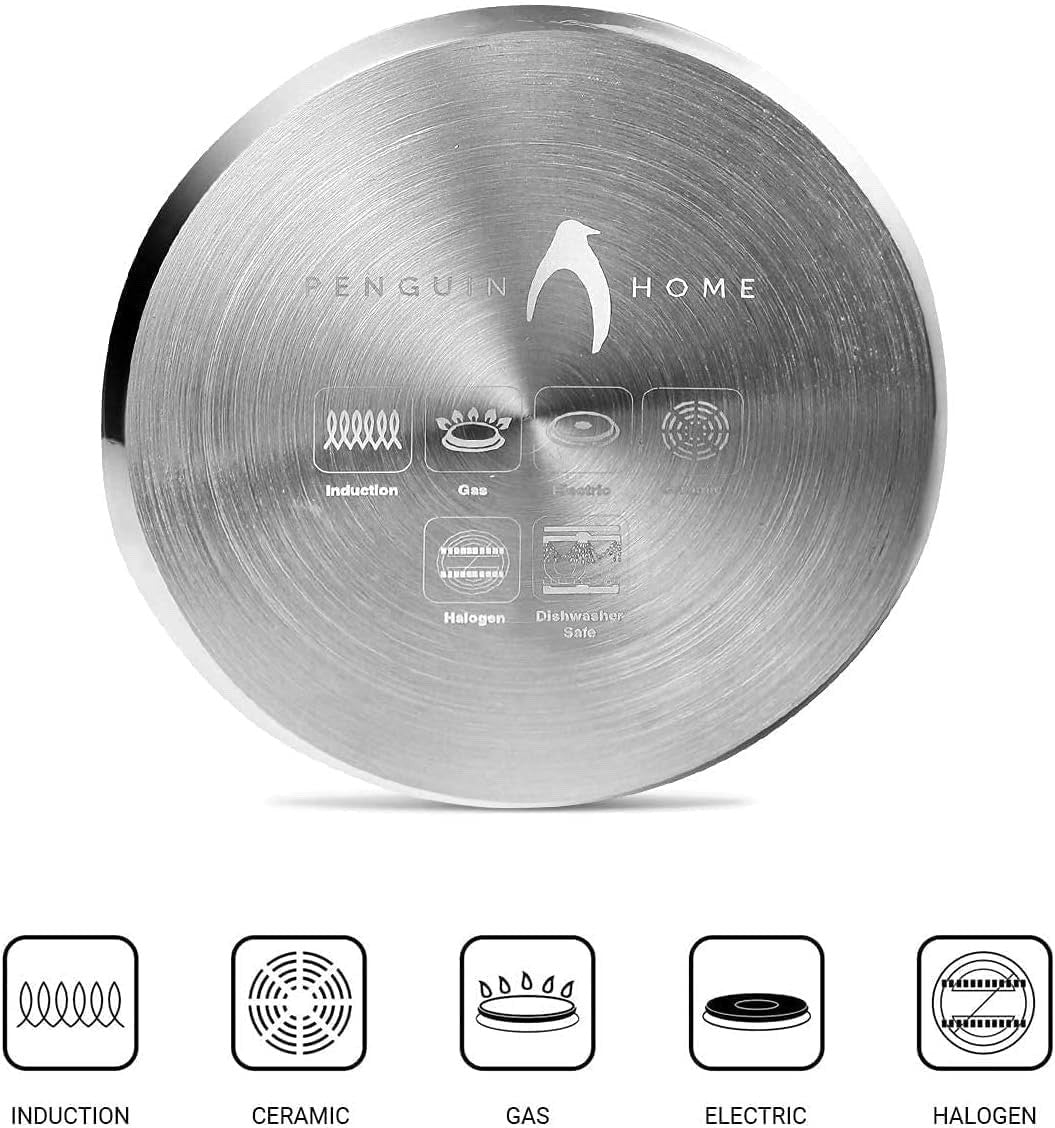 20cm Stainless Steel 2.5 Litre Saucepan with Glass Lid Induction Dishwasher Safe