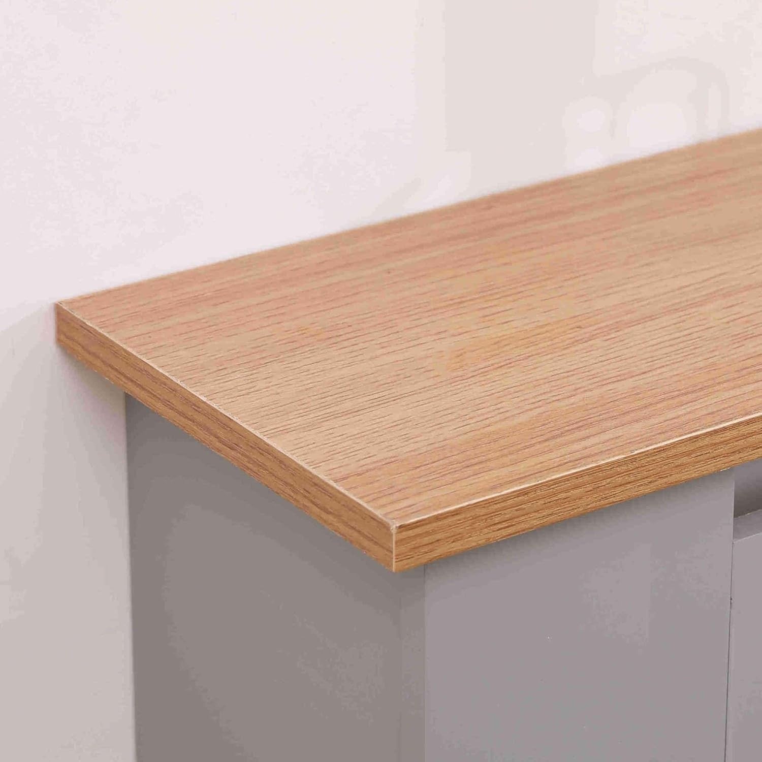 Medium Grey Radiator Cover | Slatted MDF Cabinet