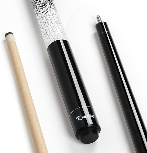58in Low Deflection Pool Cue Maple Shaft 13mm Tip 3D Grip 19oz