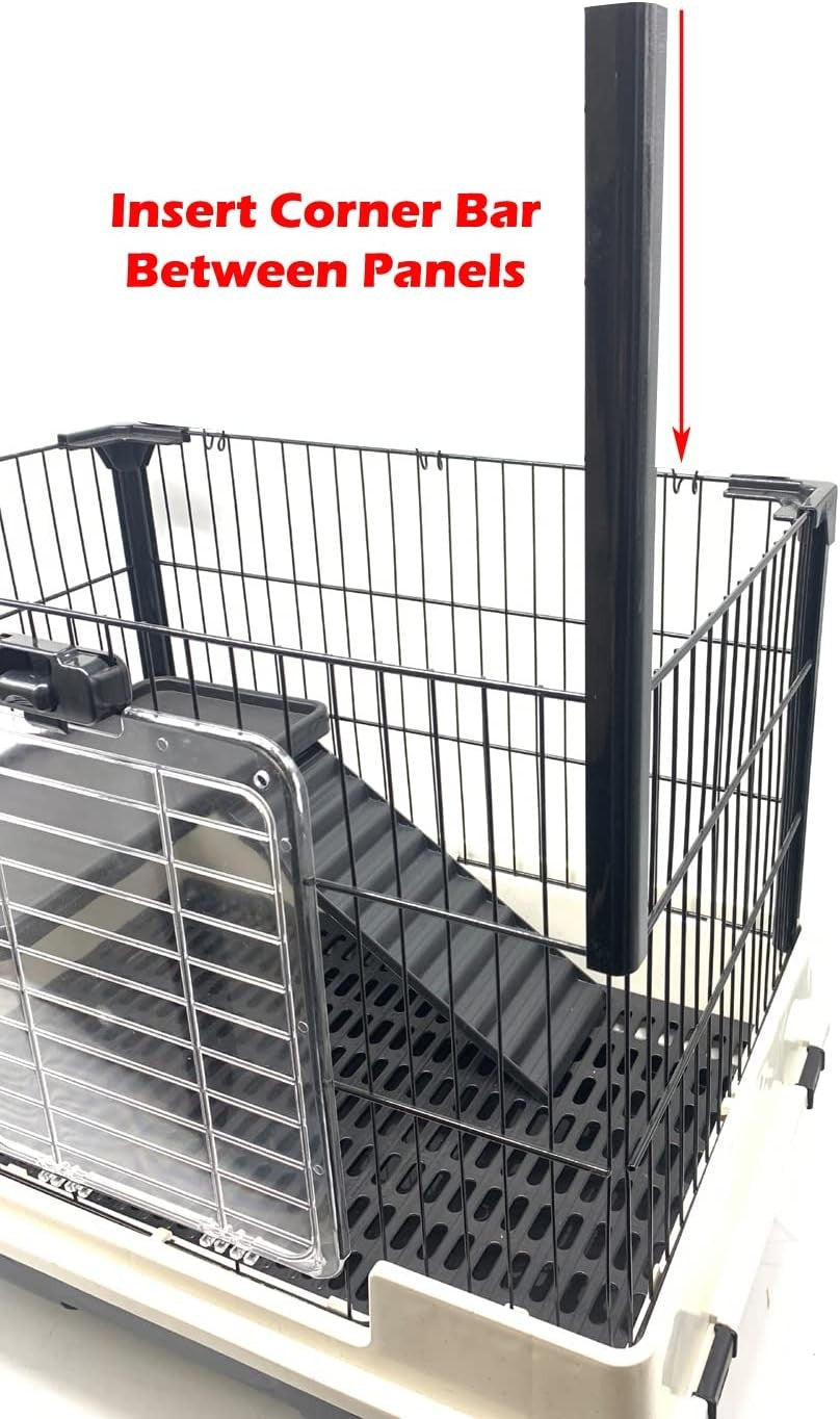 Large 2 Level Indoor Rabbit Cage Rolling Hutch Metal Small Pet Enclosure