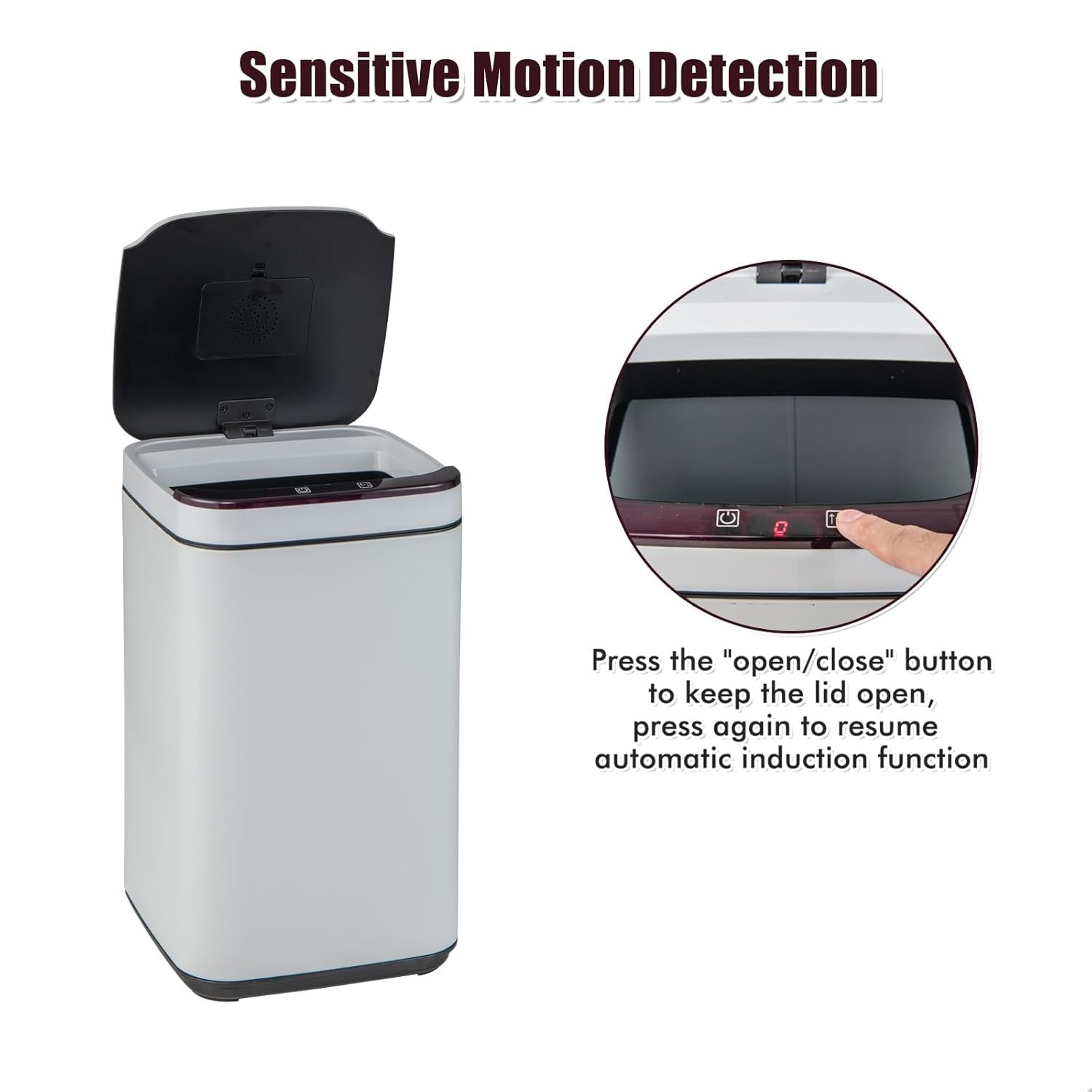 13L Automatic Sensor Kitchen Bin Touchless Infrared Soft Close Lid