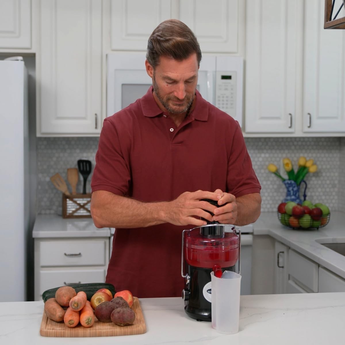 Self Cleaning Juicer 600W 14000RPM Whole Fruit Blender Easy Clean