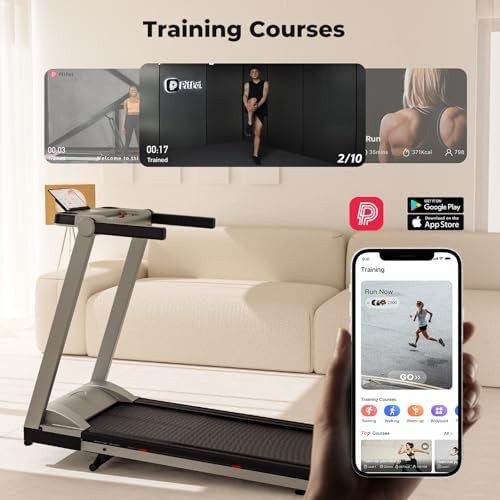 Foldable Home Treadmill DeerRun 1-16km/h Incline Running Machine 158kg