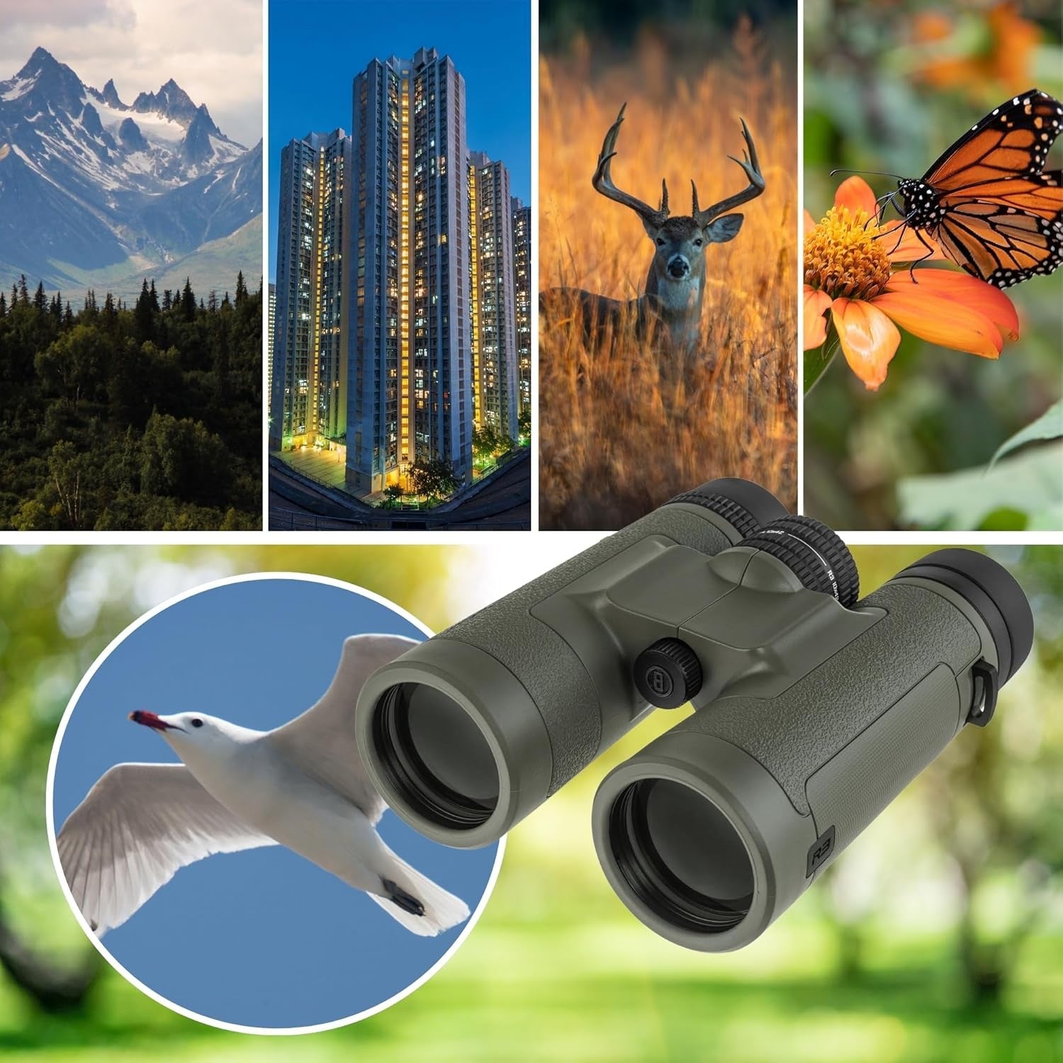 10x42 HD Waterproof Binoculars with EXO Barrier & Bino Harness for Wildlife