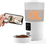 Smart Pet Feeder 2K Camera WiFi App Control 6L Auto Cat Dog Feeder