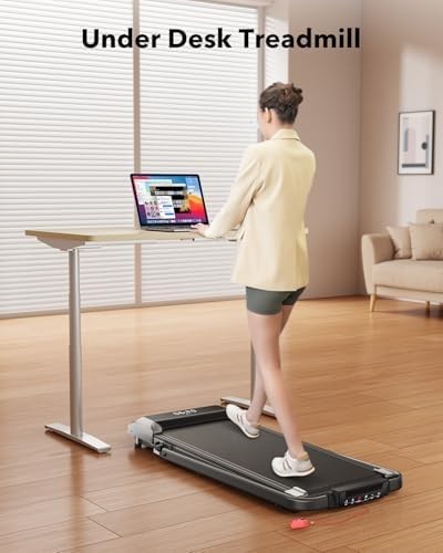 3-in-1 Folding Treadmill 12km/h Under Desk Walking Pad 7% Incline LED Remote