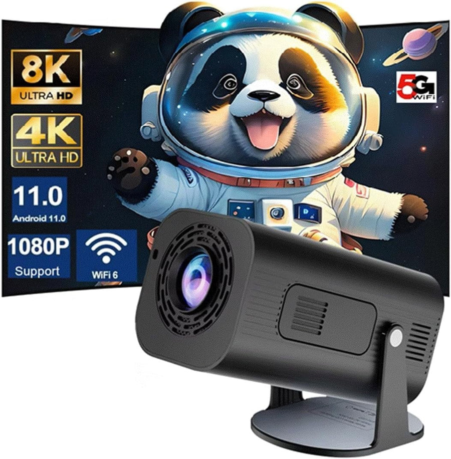 Mini Smart Projector Android 11 1080P 4K Support WiFi 6 Bluetooth