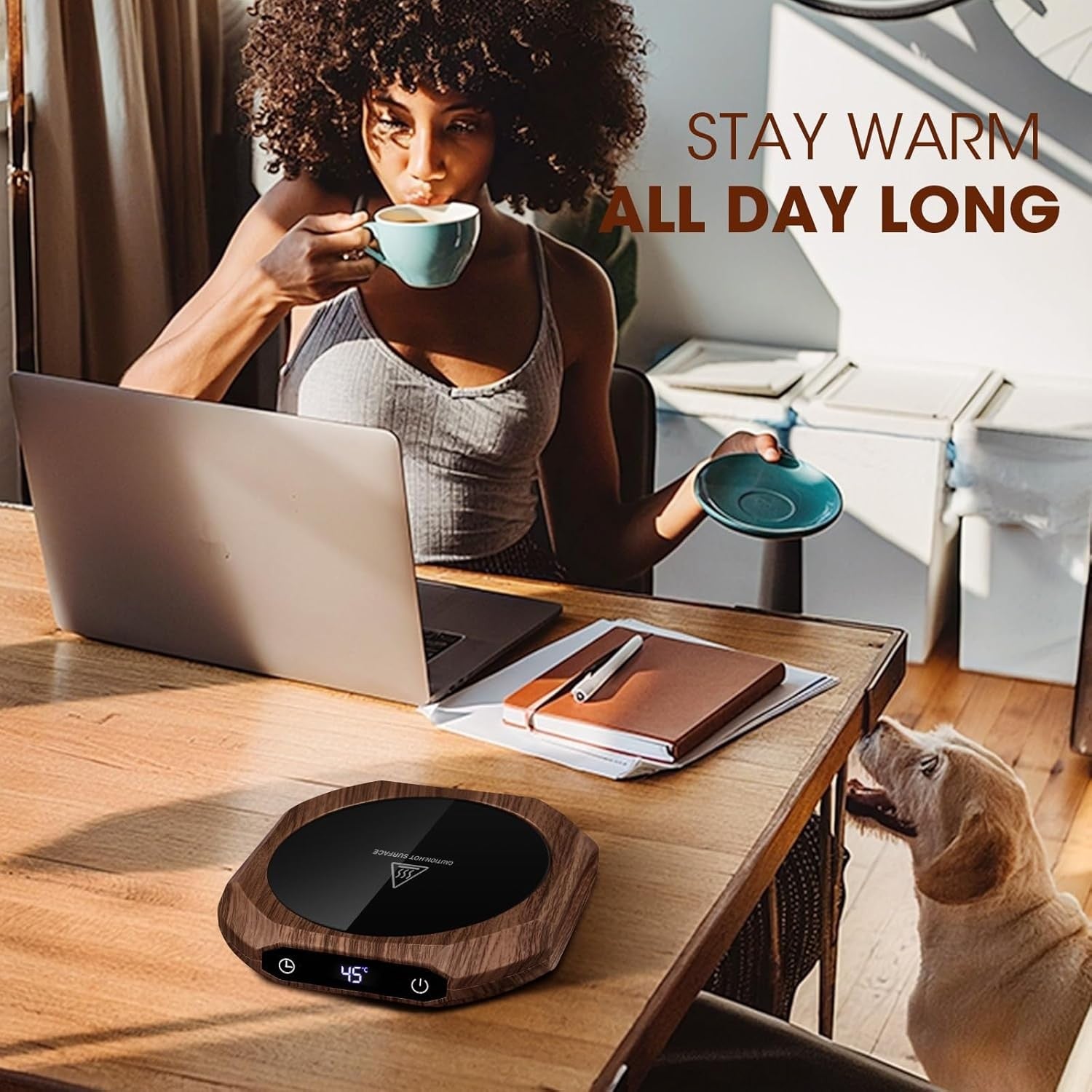 Coffee Mug Warmer 3 Temp 1-9H Timer Desk Cup Heater