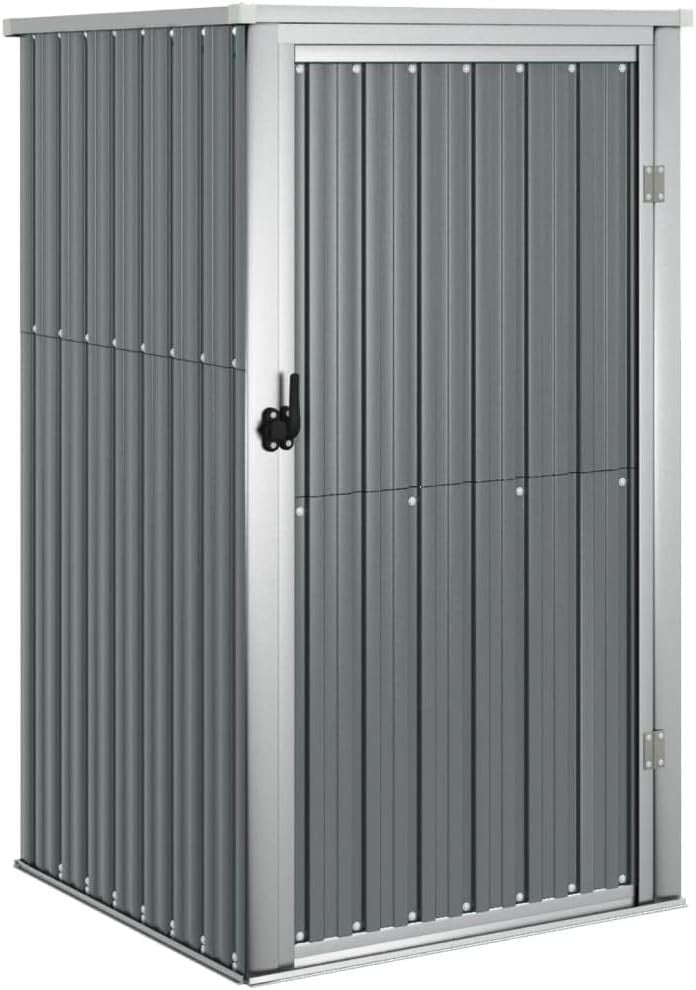 88x89x161cm Metal Garden Tool Shed Galvanised Steel Outdoor Storage
