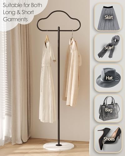 Black Minimalist Coat Stand | Heavy Duty Metal Clothing Rack for Hallway