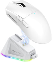 Wireless Gaming Mouse 22000 DPI RGB Dock BT 2.4G USB White