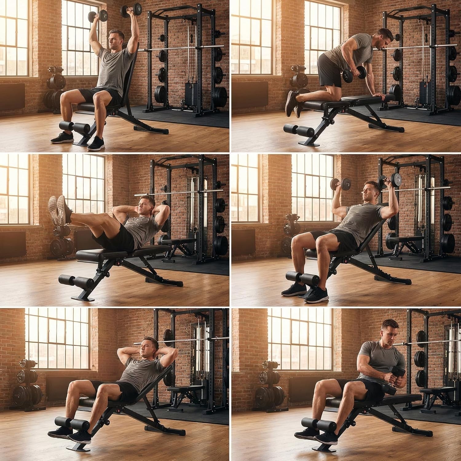 Auto-Lock Folding Workout Bench 660lb Multi-Angle Home Training