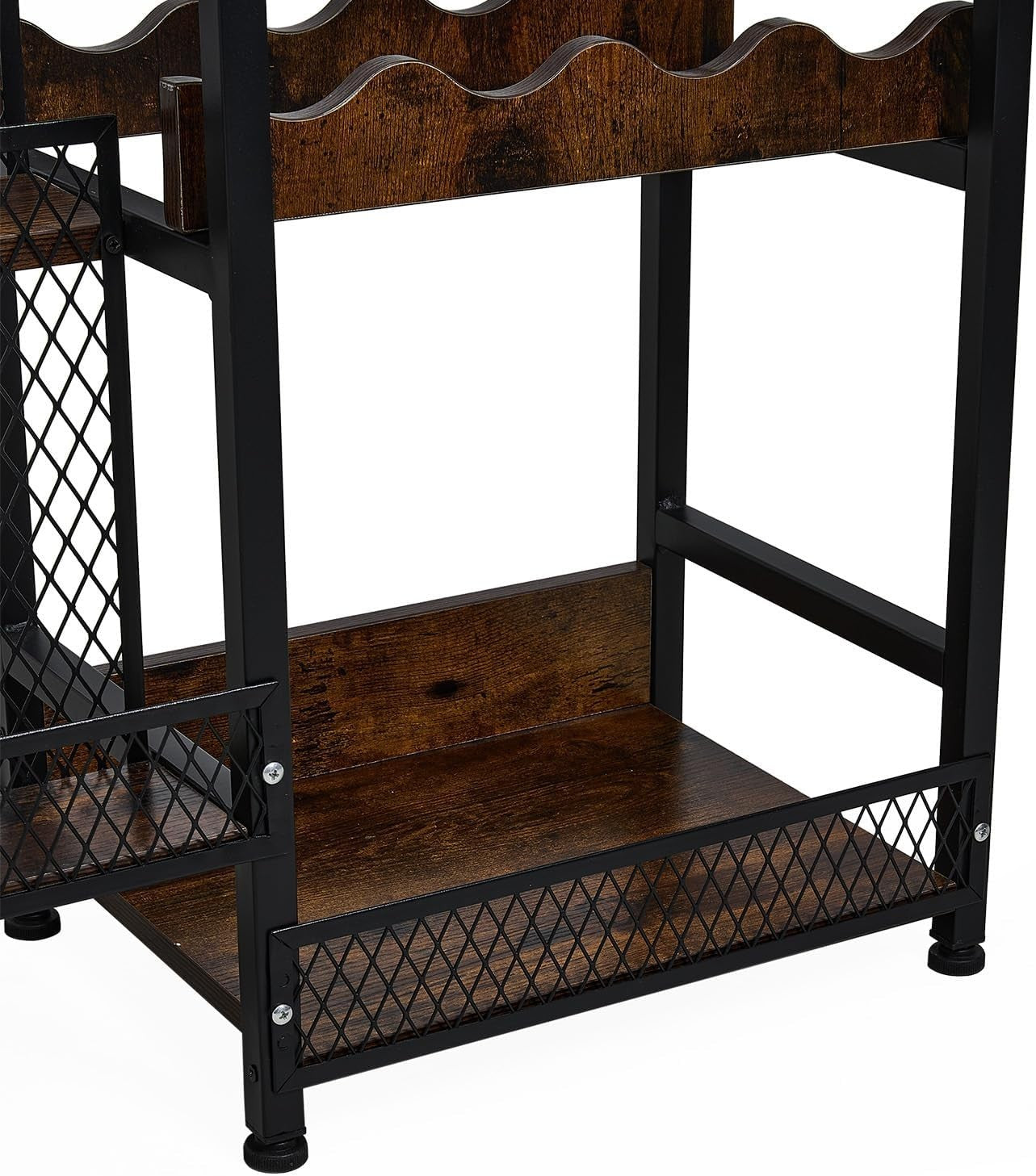 Free Standing Mini Bar Drinks Cabinet Wine Rack, 3-Tier Liquor Display