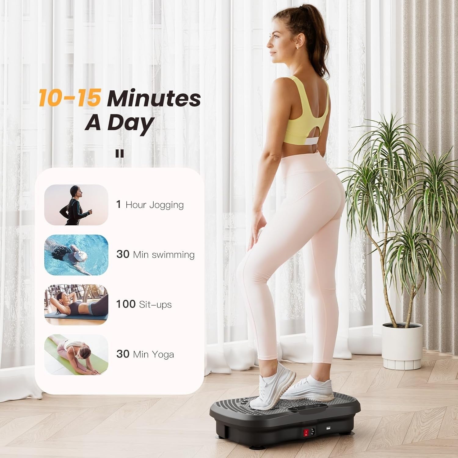 Ultra Slim Vibration Fitness Platform 99 Speeds Bluetooth Home