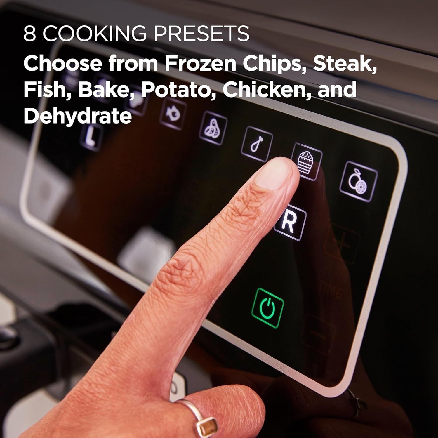 8L Dual Air Fryer with Sync Finish 1700W Max Crisp Twin Basket Cooker 8 Presets