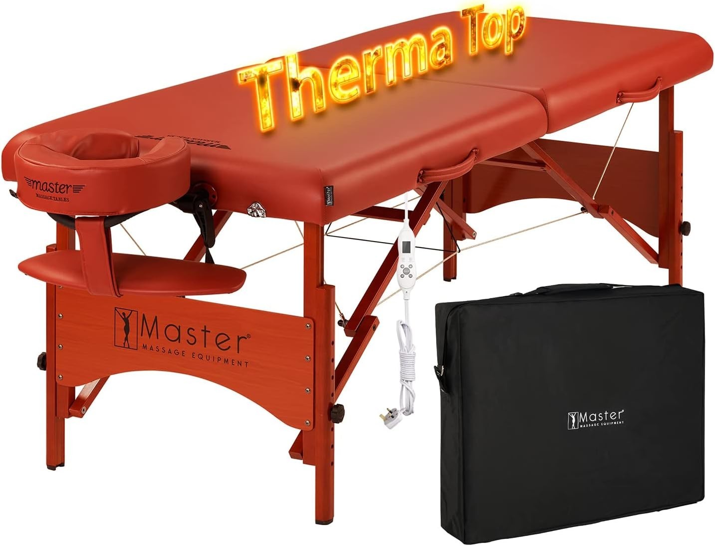70cm Heated Portable Massage Table Folding Spa Beauty Bed with Therma-Top