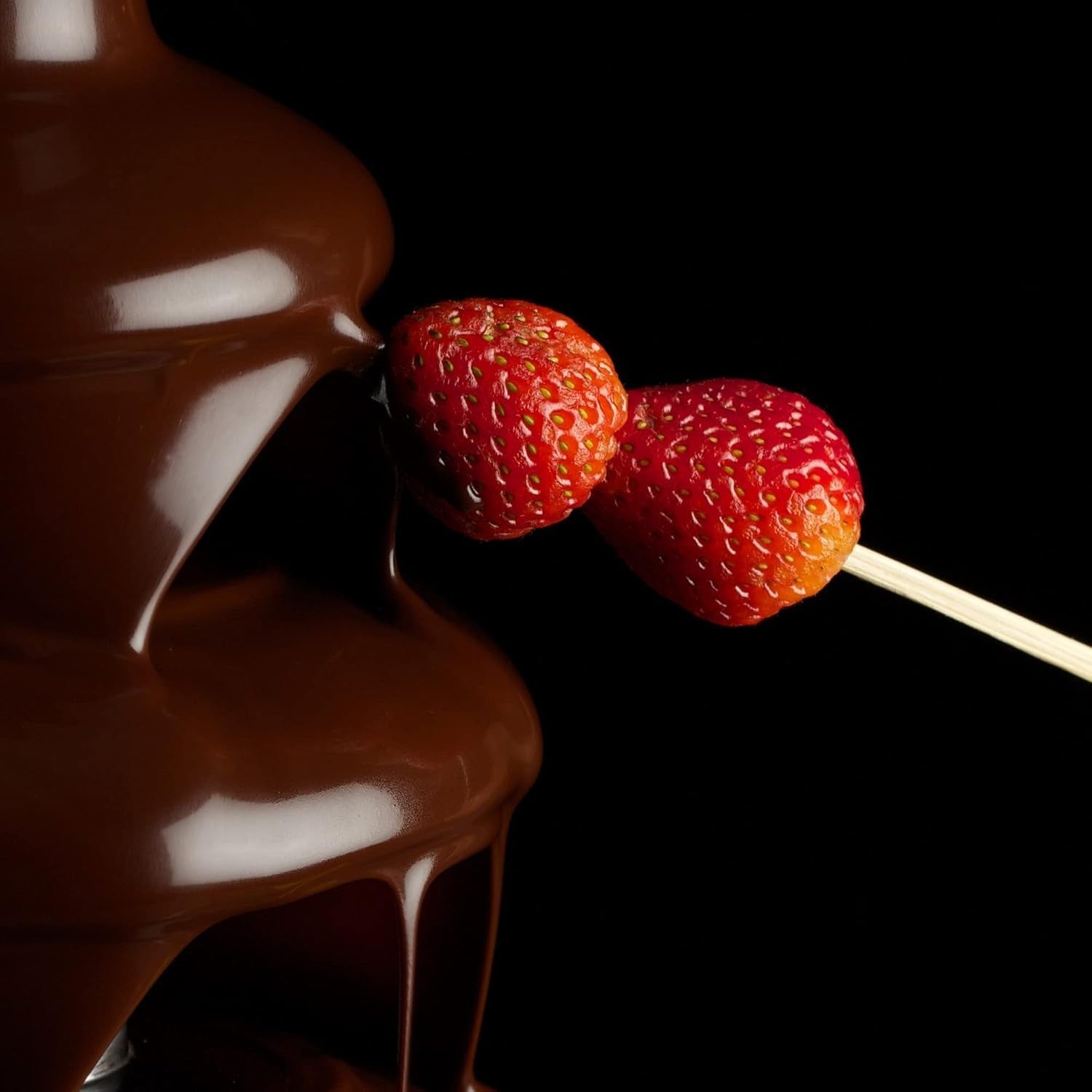 Electric Chocolate Fountain 3 Tier Fondue Set 1L Party Machine 8 Skewers