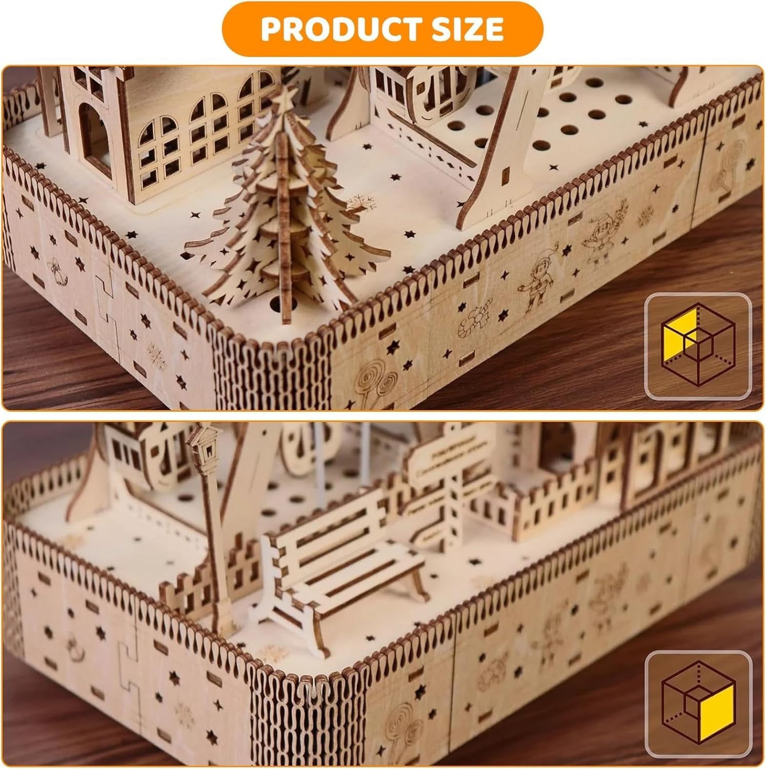 3D Wooden Marble Run Puzzle for Adults - Hand Cranked Mechanical Kit
