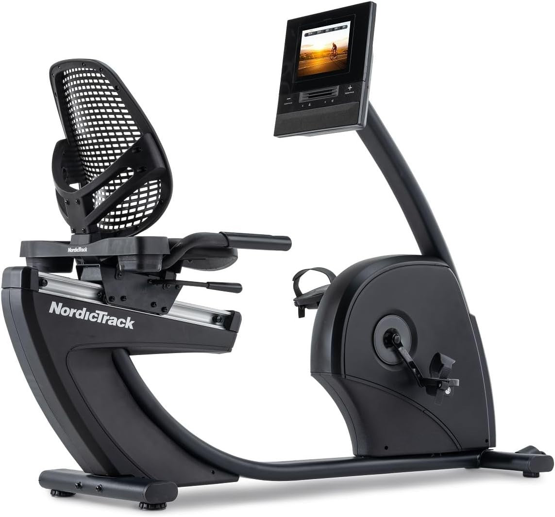 Recumbent Exercise Bike Magnetic 26 Level Bluetooth 10" Screen Home Fitness