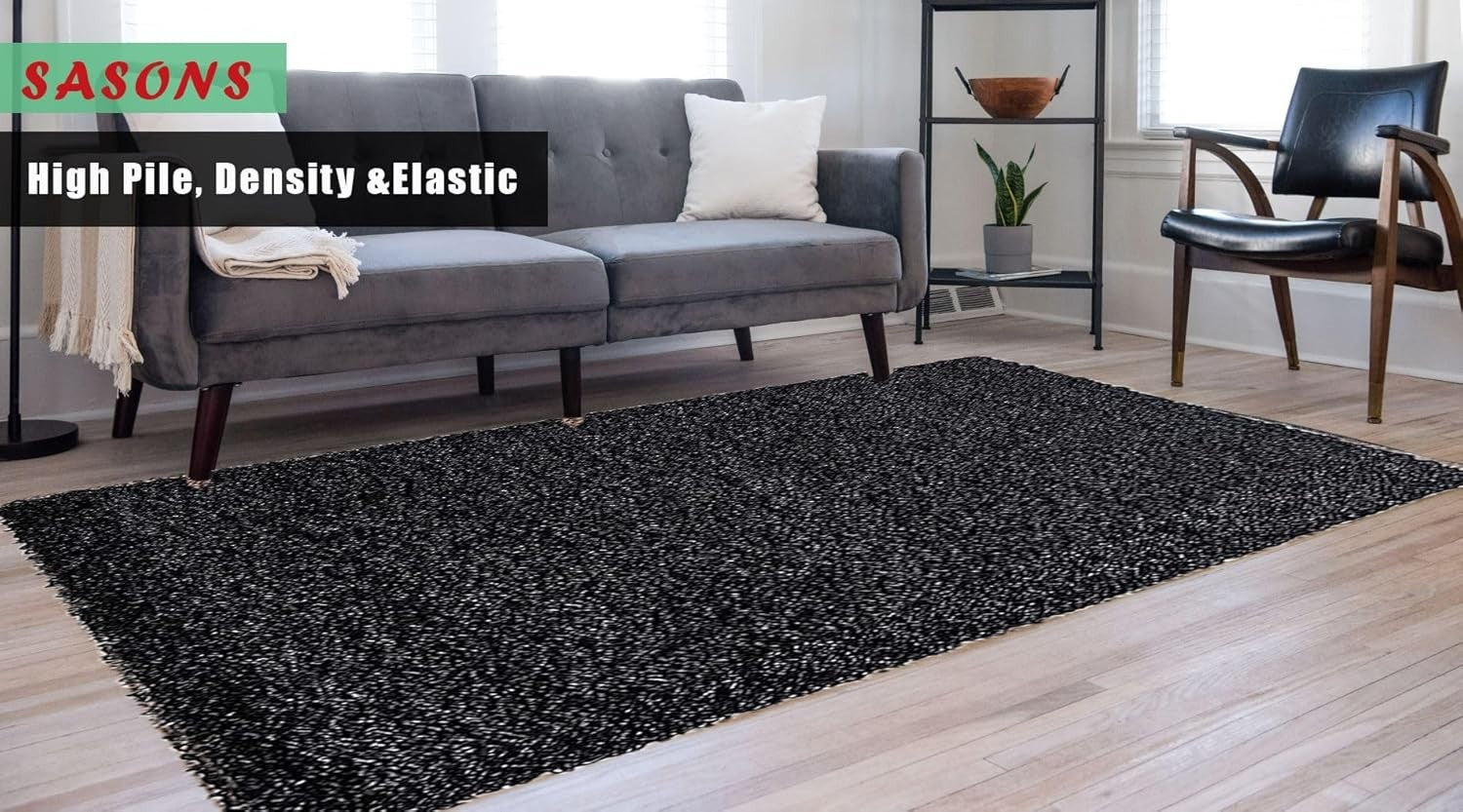 Extra Large Shaggy Area Rug 160x230cm Thick Soft High Pile Carpet
